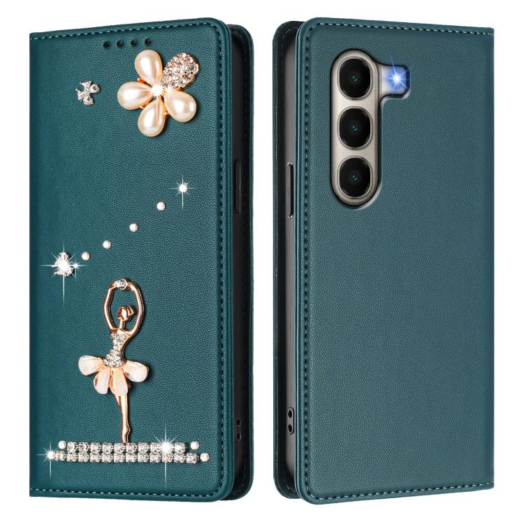 For itel A95 5G Ballet Girl Diamond Studded RFID Vegan Leather Phone Case