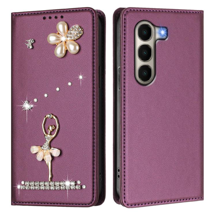 For itel A95 5G Ballet Girl Diamond Studded RFID Vegan Leather Phone Case