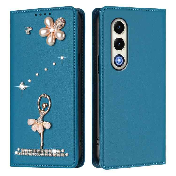 For itel S25 Ballet Girl Diamond Studded RFID Vegan Leather Phone Case