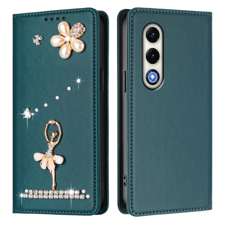 For itel S25 Ballet Girl Diamond Studded RFID Vegan Leather Phone Case