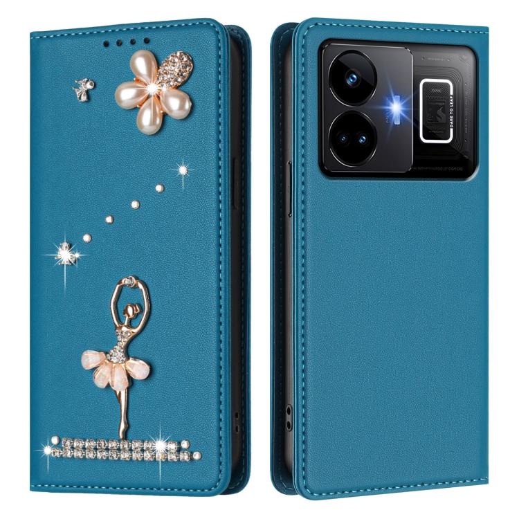 For Realme GT3 5G / GT Neo 5 240W Ballet Girl Diamond Studded RFID Vegan Leather Phone Case