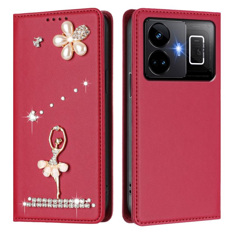 For Realme GT3 5G / GT Neo 5 240W Ballet Girl Diamond Studded RFID Vegan Leather Phone Case