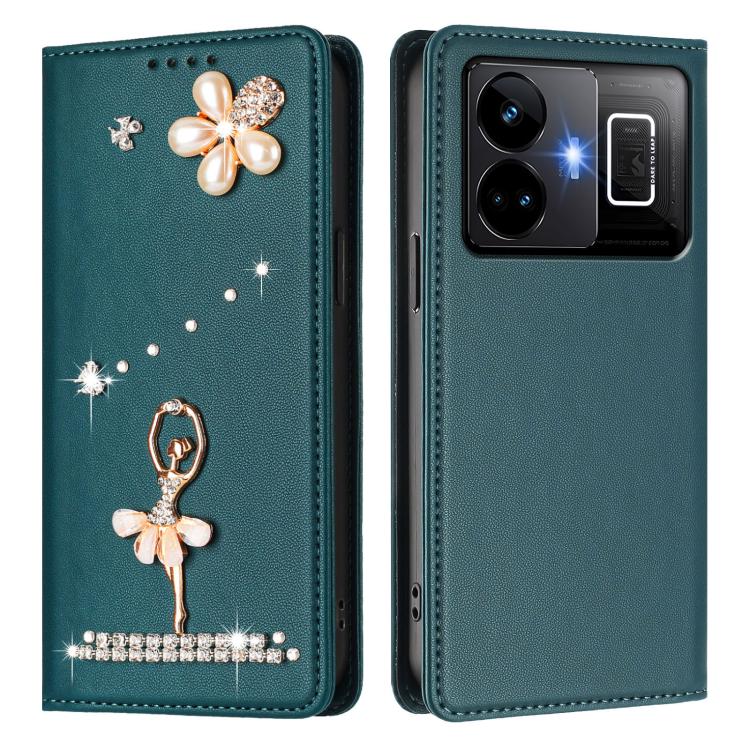 For Realme GT3 5G / GT Neo 5 240W Ballet Girl Diamond Studded RFID Vegan Leather Phone Case