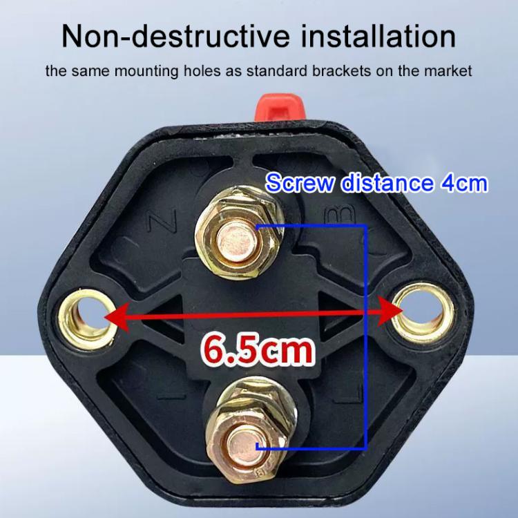 12V-24V Car Mechanical Pure Copper Battery Disconnect Switch - Black Red