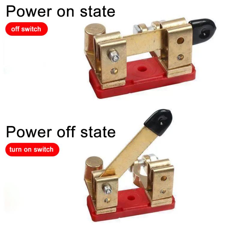 12V-24V Car Three-dimensional Negative Terminal Battery Disconnect Switch - Gold Red