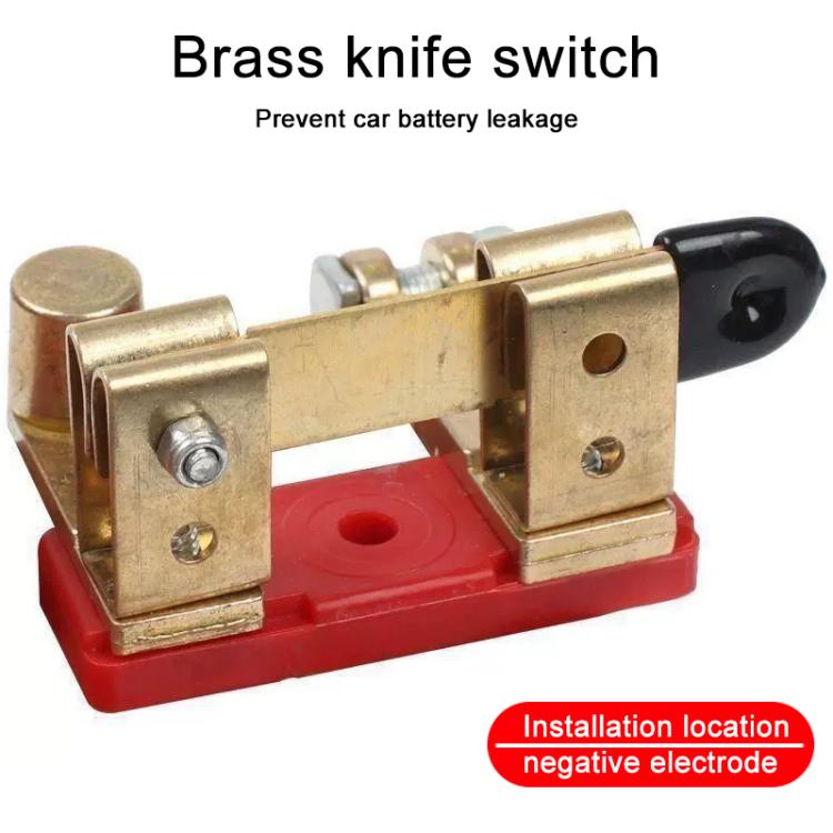 12V-24V Car Three-dimensional Negative Terminal Battery Disconnect Switch - Gold Red