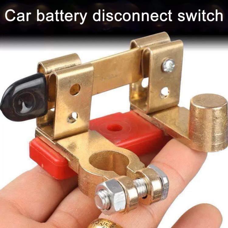 12V-24V Car Three-dimensional Negative Terminal Battery Disconnect Switch - Gold Red