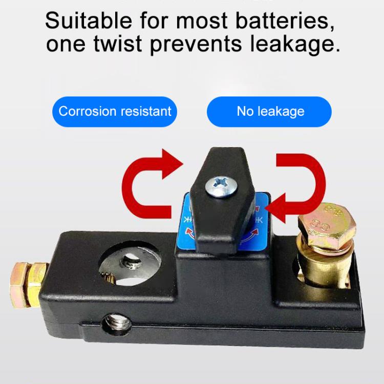 12V-24V Car Pure Copper Battery Disconnect Switch - Black