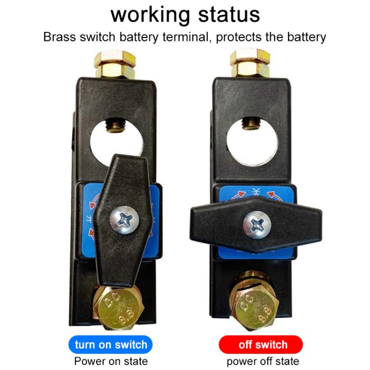 12V-24V Car Pure Copper Battery Disconnect Switch - Black