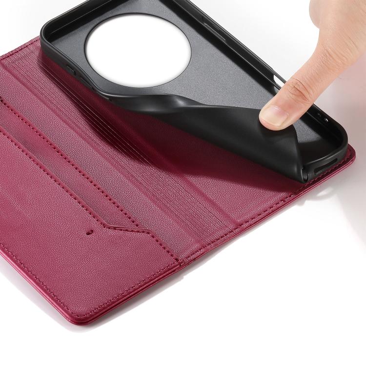 For Realme 13+ Stitched Line Magnetic RFID Vegan Leather Phone Case