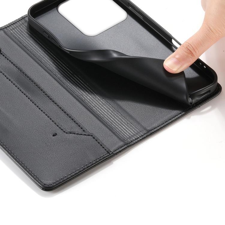 For Realme C63 4G / C61 / Note 60 Stitched Line Magnetic RFID Vegan Leather Phone Case