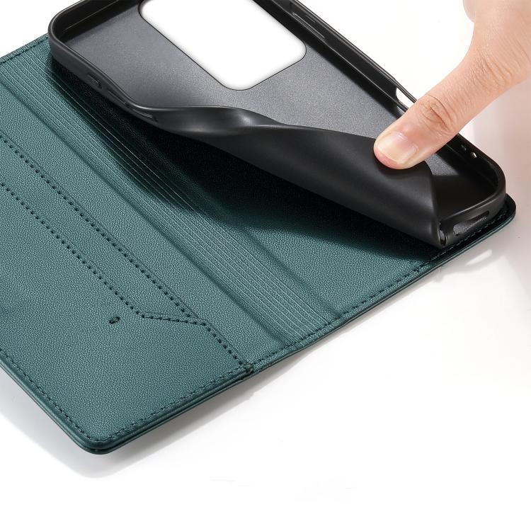 For Realme C83 5G / C85 5G / 15x 5G India Stitched Line Magnetic RFID Vegan Leather Phone Case