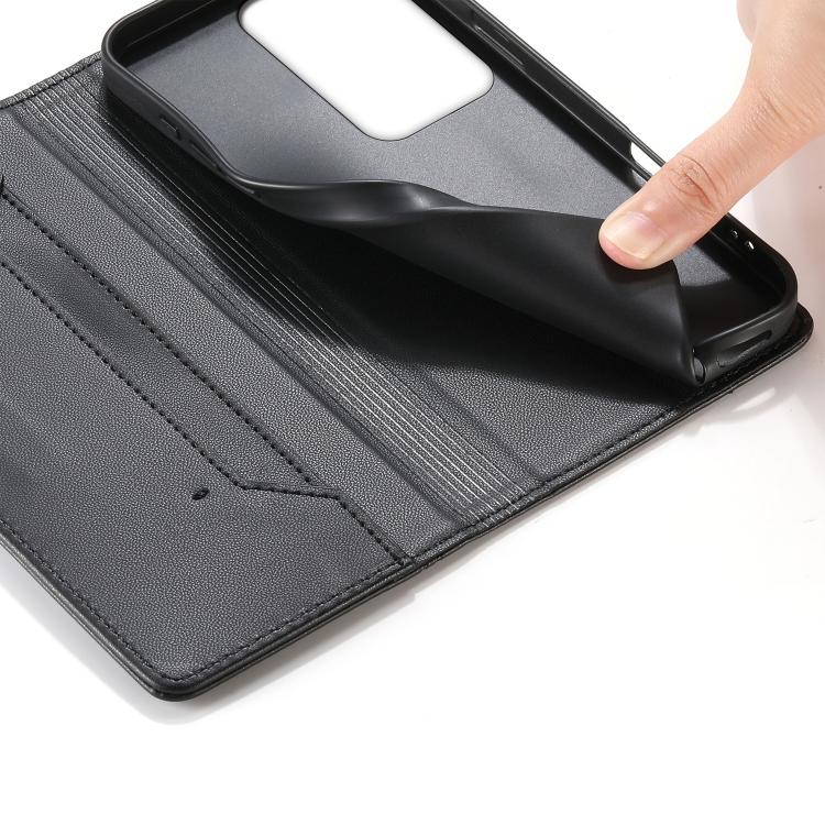 For Realme C85 Pro 4G Stitched Line Magnetic RFID Vegan Leather Phone Case
