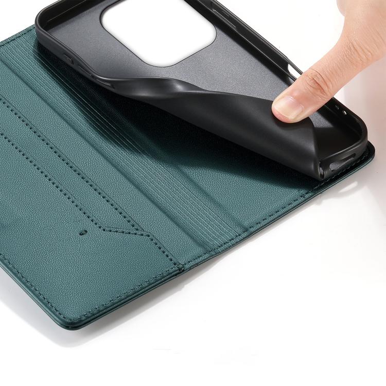 For Realme GT 6 / Realme GT 6T Stitched Line Magnetic RFID Vegan Leather Phone Case