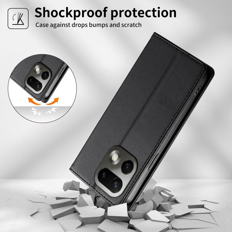 For Realme 16 Pro 5G Stitched Line Magnetic RFID Vegan Leather Phone Case