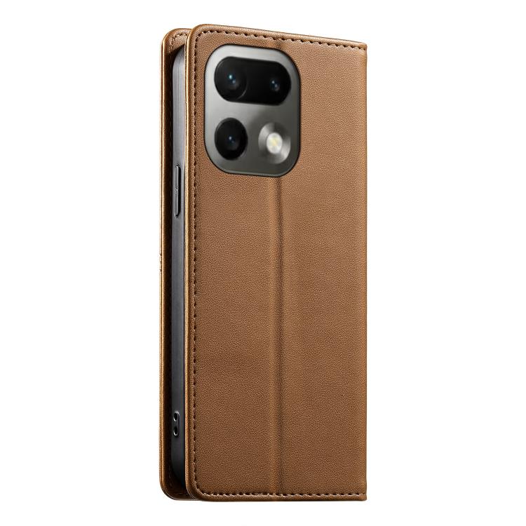 For Realme 16 Pro 5G Stitched Line Magnetic RFID Vegan Leather Phone Case