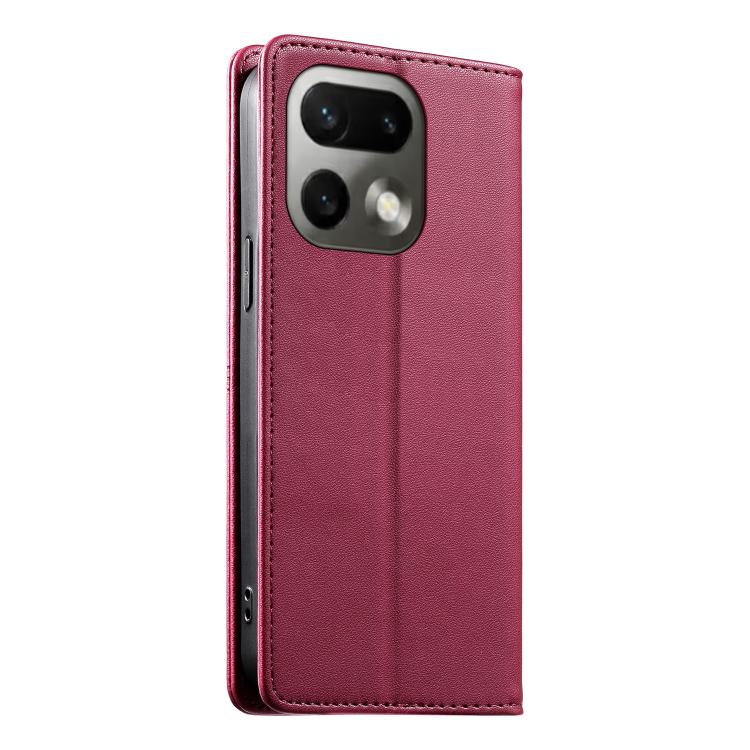 For Realme 16 Pro 5G Stitched Line Magnetic RFID Vegan Leather Phone Case