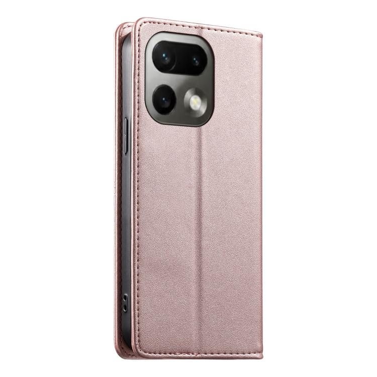 For Realme 16 Pro 5G Stitched Line Magnetic RFID Vegan Leather Phone Case