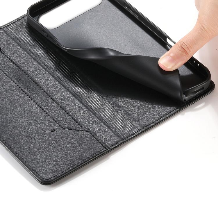 For Realme 16 5G Stitched Line Magnetic RFID Vegan Leather Phone Case