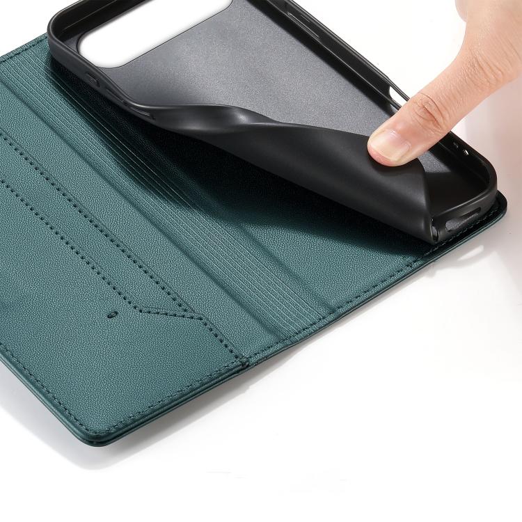 For Realme 16 5G Stitched Line Magnetic RFID Vegan Leather Phone Case