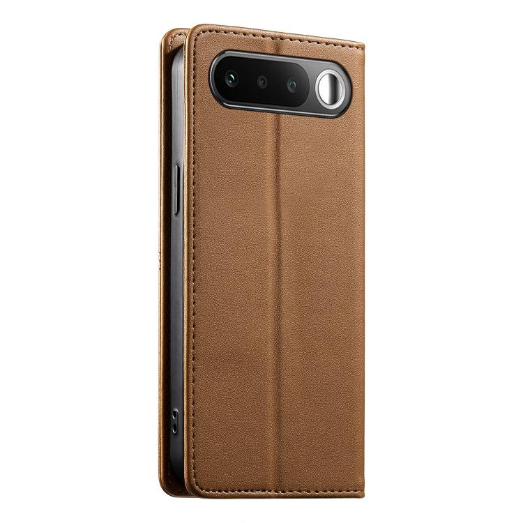 For Realme 16 5G Stitched Line Magnetic RFID Vegan Leather Phone Case