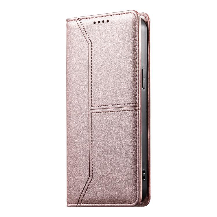 For Realme 16 5G Stitched Line Magnetic RFID Vegan Leather Phone Case