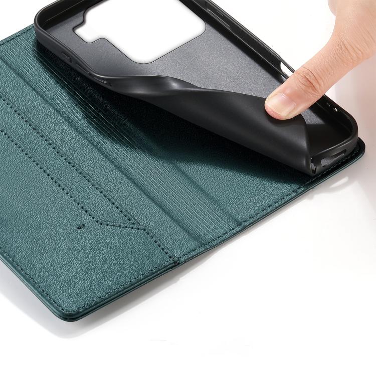 For Xiaomi 15 Stitched Line Magnetic RFID Vegan Leather Phone Case
