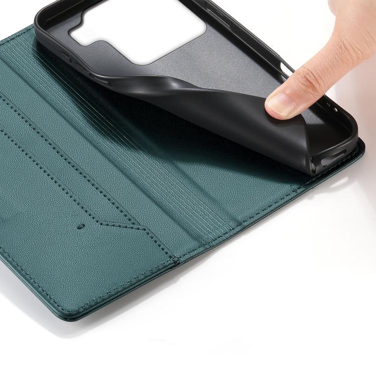 For Xiaomi 15 Pro Stitched Line Magnetic RFID Vegan Leather Phone Case