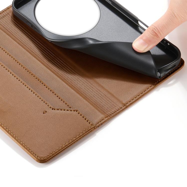 For Xiaomi 15 Ultra Stitched Line Magnetic RFID Vegan Leather Phone Case