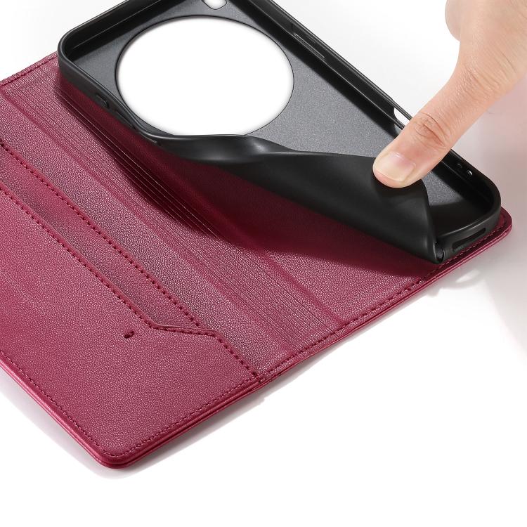 For Xiaomi 15 Ultra Stitched Line Magnetic RFID Vegan Leather Phone Case