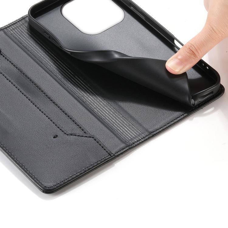 For Xiaomi 15T 5G Stitched Line Magnetic RFID Vegan Leather Phone Case