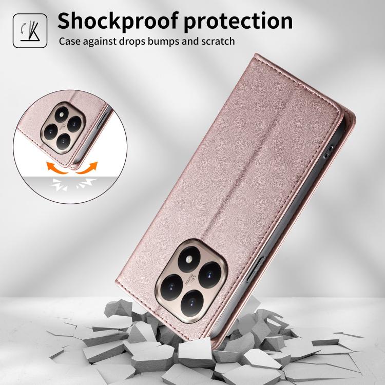 For Xiaomi 15T 5G Stitched Line Magnetic RFID Vegan Leather Phone Case