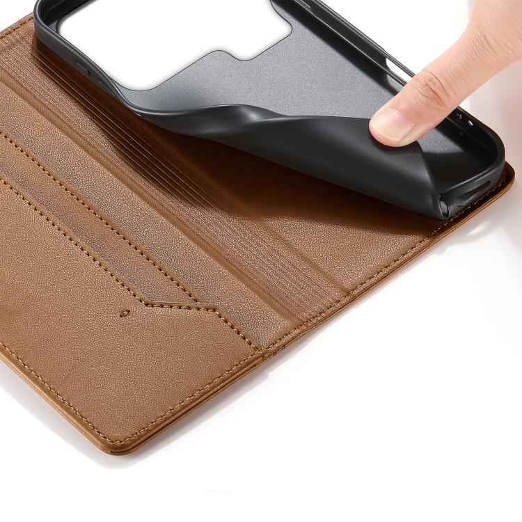 For Xiaomi 17 Pro Stitched Line Magnetic RFID Vegan Leather Phone Case