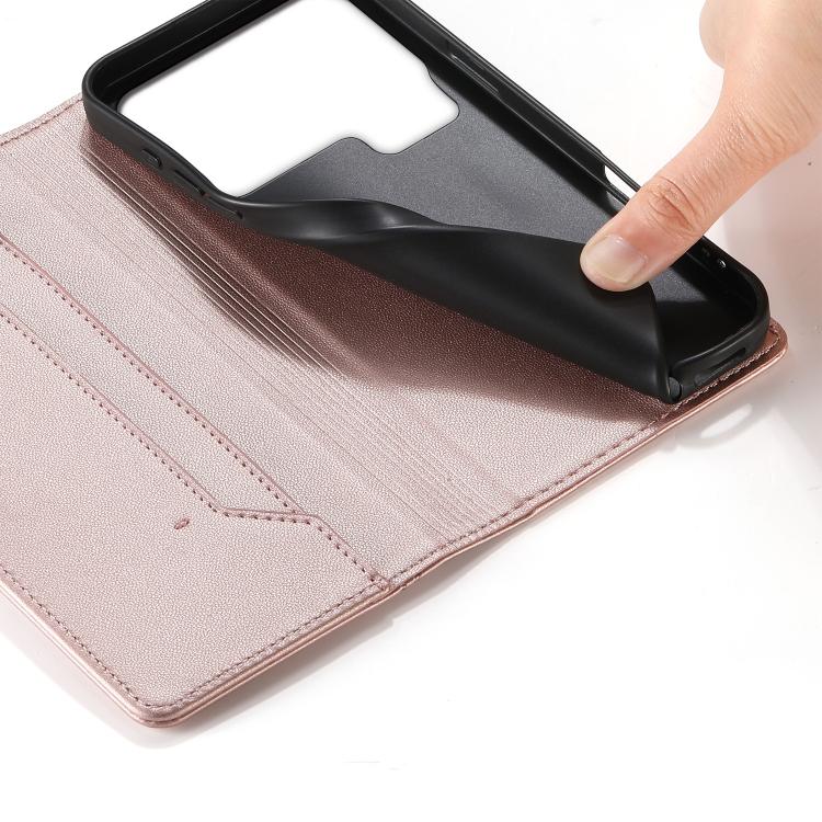 For Xiaomi 17 Pro Max Stitched Line Magnetic RFID Vegan Leather Phone Case