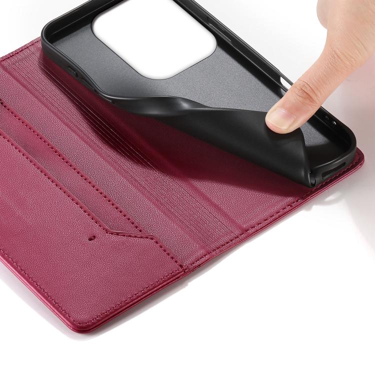 For Xiaomi Poco F6 / Redmi Turbo 3 Stitched Line Magnetic RFID Vegan Leather Phone Case