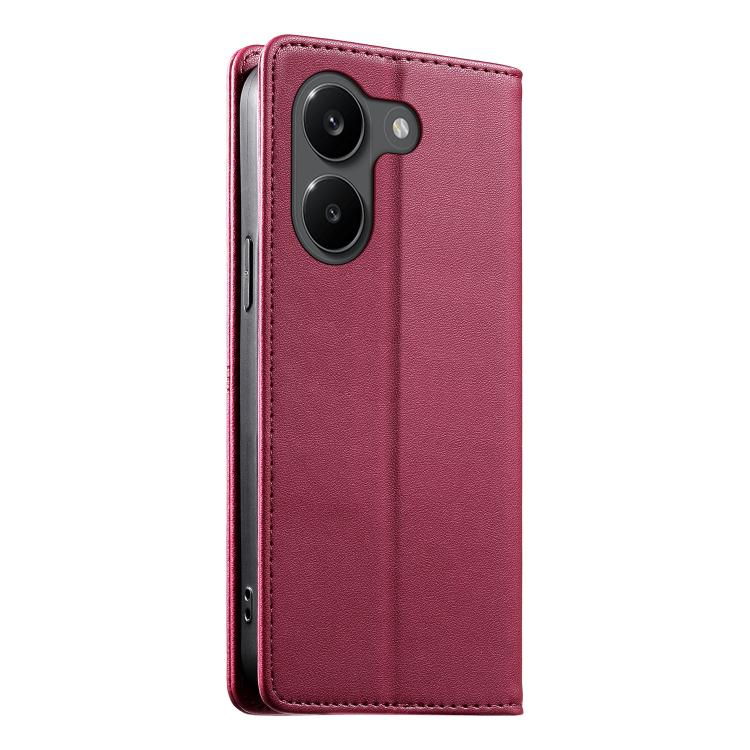 For Xiaomi Poco X8 Pro 5G / Redmi Turbo 5 5G Stitched Line Magnetic RFID Vegan Leather Phone Case