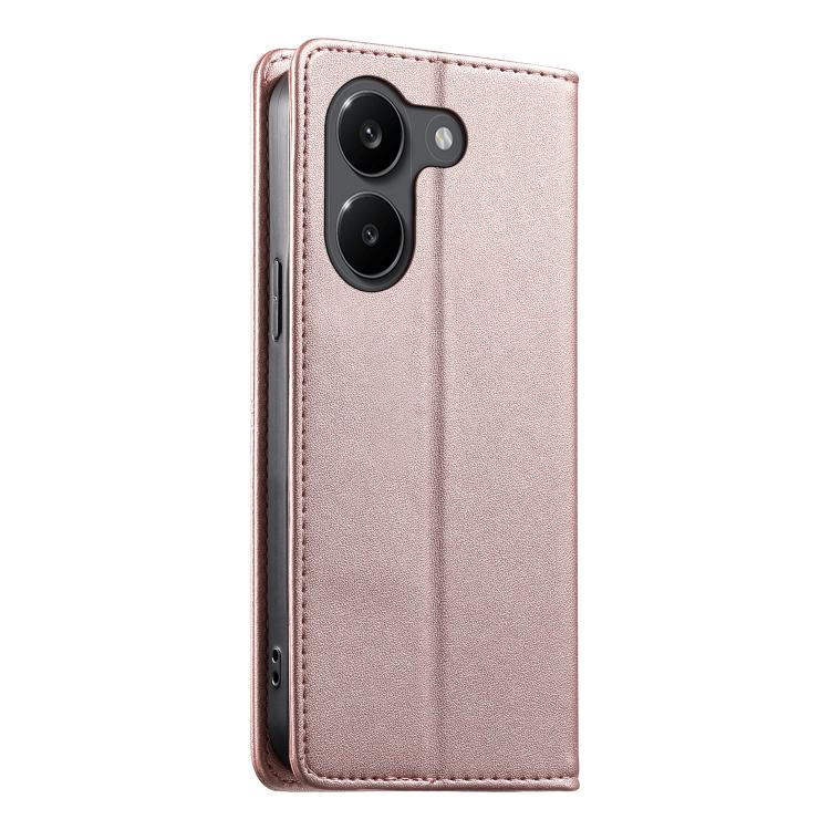 For Xiaomi Poco X8 Pro 5G / Redmi Turbo 5 5G Stitched Line Magnetic RFID Vegan Leather Phone Case