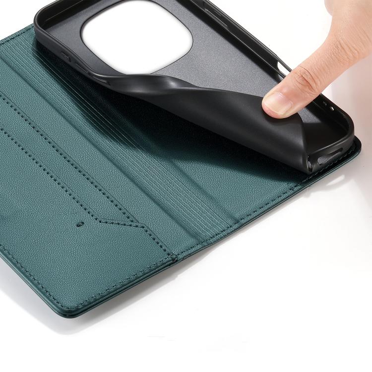 For Redmi Note 15 Pro+ 5G Global 163.3mm Stitched Line Magnetic RFID Vegan Leather Phone Case