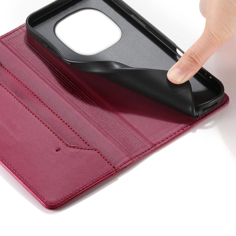 For Redmi Note 15 Pro 5G Global 163.6mm Stitched Line Magnetic RFID Vegan Leather Phone Case