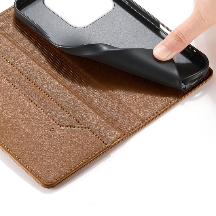 For Redmi Note 14 5G Stitched Line Magnetic RFID Vegan Leather Phone Case