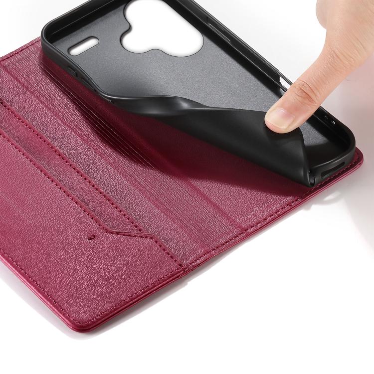 For Redmi Note 13 Pro+ Stitched Line Magnetic RFID Vegan Leather Phone Case