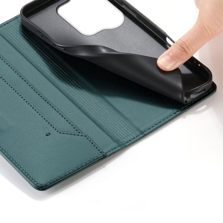 For Redmi Note 13 Pro 4G / Poco M6 Pro 4G Stitched Line Magnetic RFID Vegan Leather Phone Case