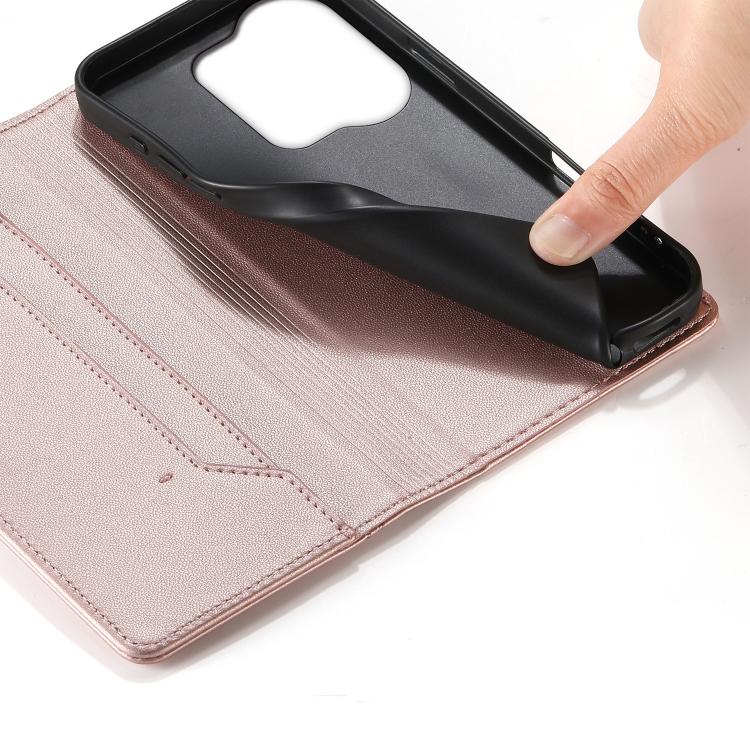 For Redmi Note 13 Pro 4G / Poco M6 Pro 4G Stitched Line Magnetic RFID Vegan Leather Phone Case
