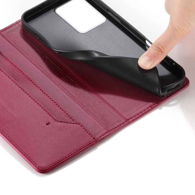 For Redmi Note 12 4G Global Stitched Line Magnetic RFID Vegan Leather Phone Case