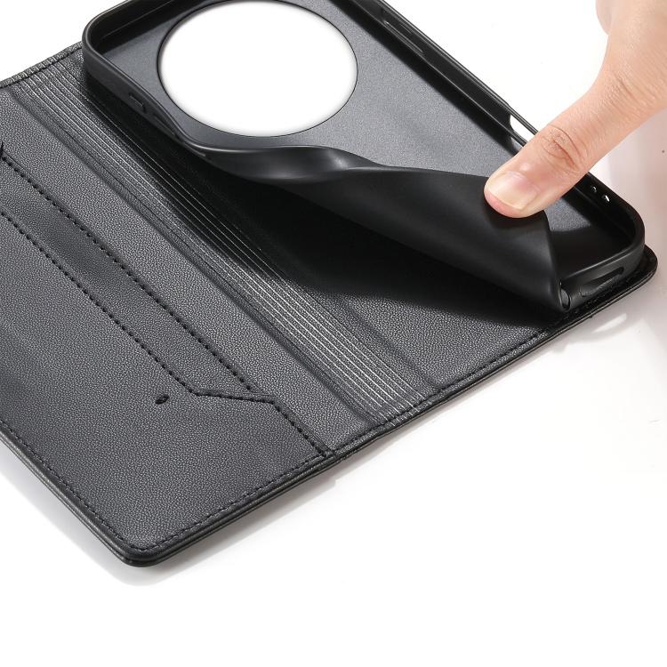 For Redmi A3 / A3x / Poco C61 Stitched Line Magnetic RFID Vegan Leather Phone Case