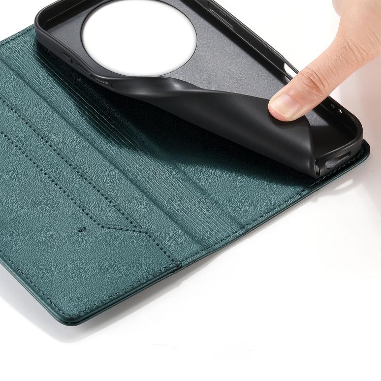 For Redmi A3 / A3x / Poco C61 Stitched Line Magnetic RFID Vegan Leather Phone Case
