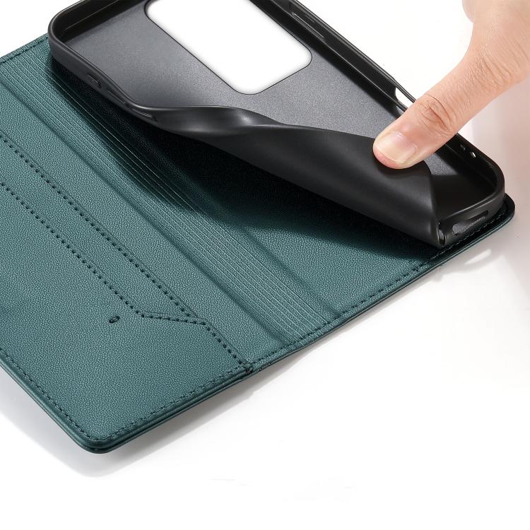 For Redmi 15 5G / 4G EU 171mm Stitched Line Magnetic RFID Vegan Leather Phone Case