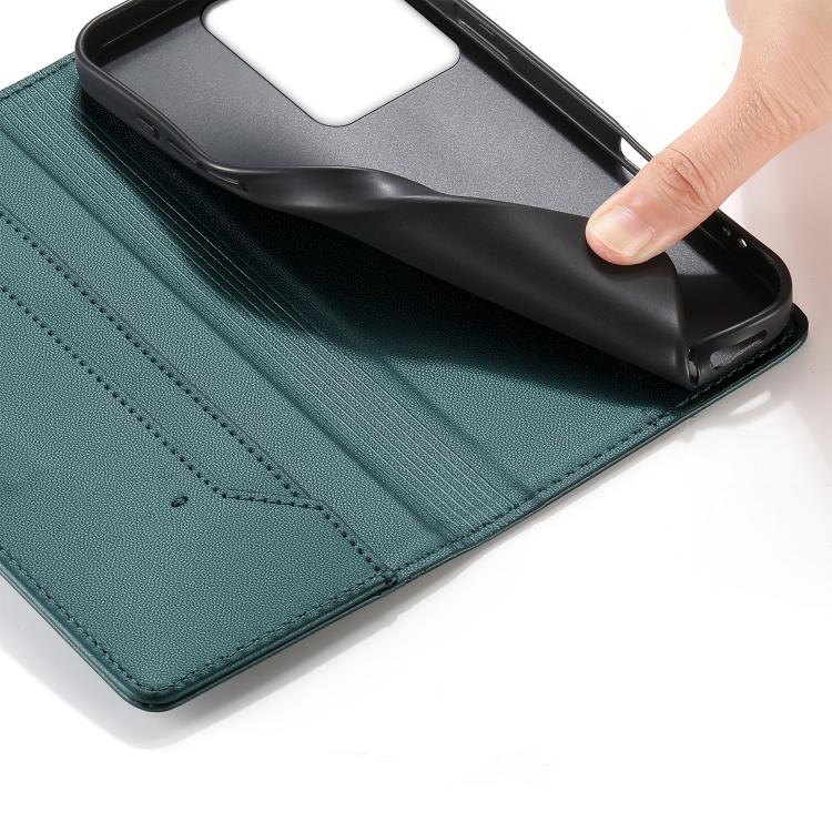 For Redmi 13C 4G / 5G / Poco C65 Stitched Line Magnetic RFID Vegan Leather Phone Case