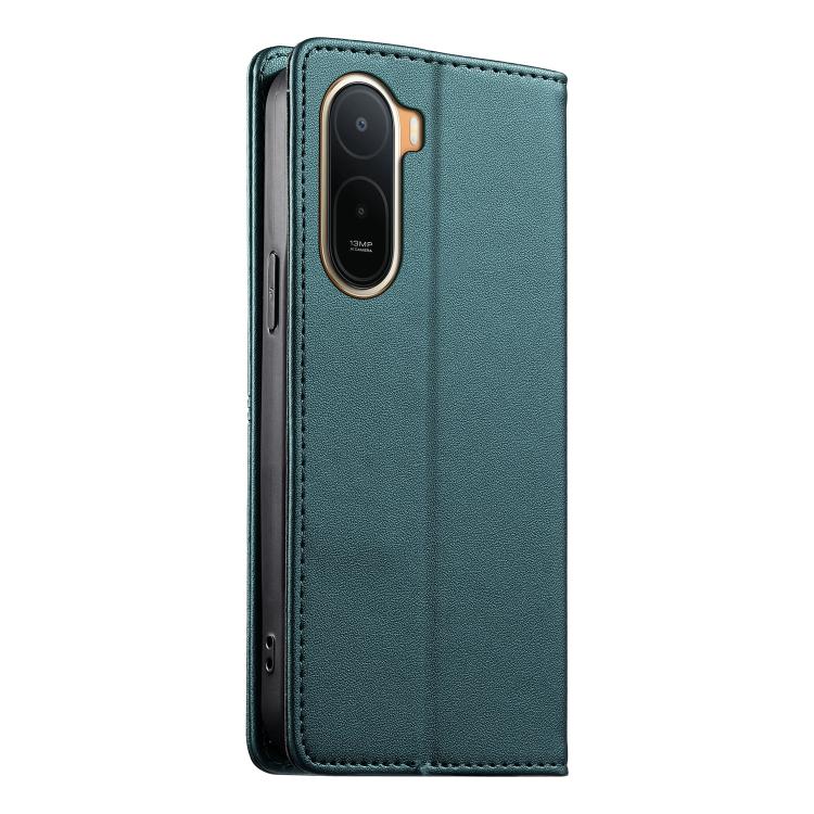 For Redmi A7 Pro 4G / 5G 171mm / Poco C85x 5G Stitched Line Magnetic RFID Vegan Leather Phone Case