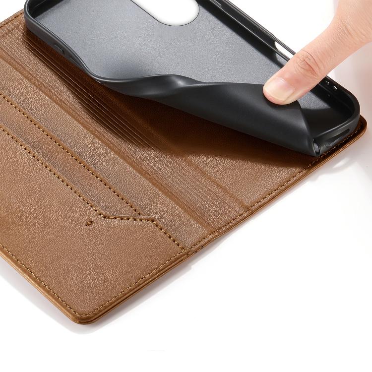 For Redmi A7 Pro 4G / 5G 171mm / Poco C85x 5G Stitched Line Magnetic RFID Vegan Leather Phone Case
